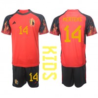Belgia Dries Mertens #14 Fotballklær Hjemmedraktsett Barn VM 2022 Kortermet (+ korte bukser)